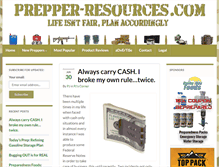 Tablet Screenshot of prepper-resources.com